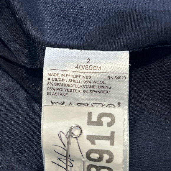 Banana Republic women’s blue wool front tie notched lapel blazer jacket size 2 - Picture 10 of 10